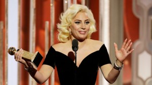 73rd ANNUAL GOLDEN GLOBE AWARDS -- Pictured: Lady Gaga, "American Horror Story: Hotel", Winner, Best Actress - Limited Series or TV Movie at the 73rd Annual Golden Globe Awards held at the Beverly Hilton Hotel on January 10, 2016 -- (Photo by: Paul Drinkwater/NBC)